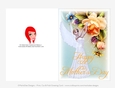 Quick Cut & Fold 5x7 Mothers Day Greeting Card | Beautiful Red Hair Angel