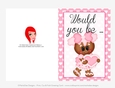 Would You Be - Childrens Printable Valentines Day 5x7 Greeting Card - Gingerbread Design 1