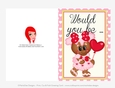 Would You Be - Childrens Printable Valentines Day 5x7 Greeting Card - Gingerbread Design 2