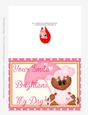 Your Smile - Childrens Printable Valentines Day 5x7 Greeting Card - Gingerbread Design