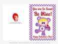 You are So Sweet - Childrens Printable Valentines Day 5x7 Greeting Card - Care a Lot Kids Design