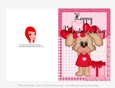 Little Gift - Childrens Printable Valentines Day 5x7 Greeting Card - Puppy Dog Design 1