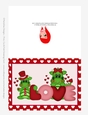 Love - Childrens Printable Valentines Day 5x7 Greeting Card - Dragons Design 1