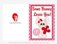 Some Bunny Love You - Childrens Printable Valentines Day 5x7 Greeting Card - Bunny Design 1