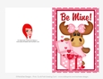 Be Mine - Childrens Printable Valentines Day 5x7 Greeting Card - Molly Moose Design 4