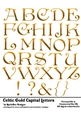 Celtic Irish Style Gold Capital Letters 5x7 Alphabet Sheet