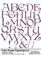 Celtic Irish Style Purple Capital Letters 5x7 Alphabet Sheet