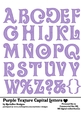 Purple Textured Capital Letters 5x7 Alphabet Sheet - OLVR
