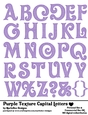 Purple Textured Capital Letters A4 Alphabet Sheet - OLVR