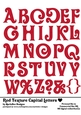 Red Textured Capital Letters 5x7 Alphabet Sheet - OLVR