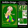 Pretty Fantasy Mardi Gras Girl - Birthday & Friendship Mini Card Kit 2