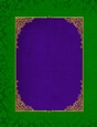 Elegant Green with Gold Framed Purple Tag - A4 Size Background