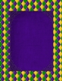 Harlequin Mardi Gras Pattern with Purple Framed Tag - A4 Size Background