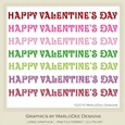Happy Valentines Day Large Word Art Graphics - pkg 1