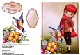 Asian Cookie Girl Quick Birthday Day Card Sheet