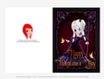 Little Cookie Girl Devil Quick Cut & Fold Valentines Day 5x7 Greeting Card - Blonde Hair 2