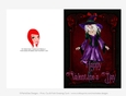 Purple Dress Witch Gothic Quick Cut & Fold Valentines Day 5x7 Greeting Card - Blonde Hair