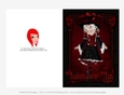 Red & Black Dress Witch Gothic Cut & Fold Valentines Day 5x7 Greeting Card - Blonde Hair