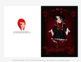 Red & Black Dress Witch Gothic Cut & Fold Valentines Day 5x7 Greeting Card - Black Hair