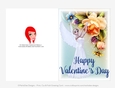Pretty Fantasy Dirty Blonde Hair Angel Cut & Fold Valentines Day 5x7 Greeting Card