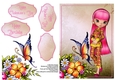 Pretty Asian Cookie Girl 3 Quick Card Sheet