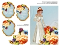Elegant Redhead Woman with Roses Birthday & Mothers Day Quick Card Kit