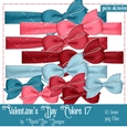 Valentines Day Colors 17 - Digital Bows Package 1