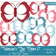 Valentines Day Colors 17 - Butterfly Graphics Package 1
