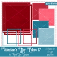 Valentines Day Colors 17 - Square Frames & Matching Tags