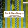 Blue & Green Grunge Texture Paper Backgrounds Kit 4