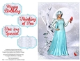 Fantasy Winter Woman with Cardinal - Birthday, Thinking of You & More Quick Card 1