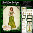 Daisy Flower Irish Girl Card Mini Kit - St. Patrick, Mother, Birthday & More