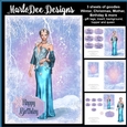 Beautiful Winter Ice Queen Card Mini Kit - Winter, Christmas, Mother, Birthday & More