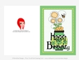 Shamrock Vase with Gold and Flowers - March Birthday 5x7 Cut & Fold Card (CU Allowed)