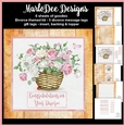 Beautiful English Roses Basket - Divorce Theme Mini Card Kit