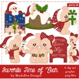 Favorite Time of the Year - Marshmallow & Honey Teddy Bears Clip Art Graphics