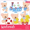 Waterside - Marshmallow Teddy Bear Clip Art Graphics