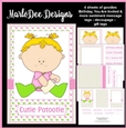 Baby Girl 1 - Mini Card Kit with Mixed Sentiments