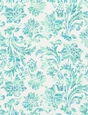 Light Blue Watercolors - Damask Floral Design A4 Size Backing Paper