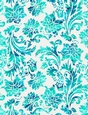 Dark Blue Watercolors - Damask Floral Design A4 Size Backing Paper