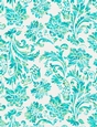Ocean Blue Watercolor - Damask Floral Design A4 Size Backing Paper