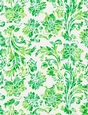 Green Watercolors - Damask Floral Design A4 Size Backing Paper