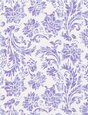 Light Purple Watercolors - Damask Floral Design A4 Size Backing Paper