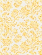 Light Yellow Watercolor - Damask Floral Design A4 Size Backing Paper