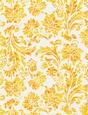 Golden Yellow Watercolor - Damask Floral Design A4 Size Backing Paper
