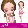 April - Cookie Girl Poser Graphics