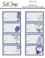 8 - 3.5x2 Hanukkah Holiday Gift Tags - Mixed Designs Sheet 2