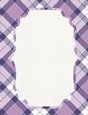 Purple, Pink & White Plaid Background with Framed White Center