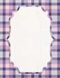 Purple, Pink, Grey & White Plaid Background with Framed White Center
