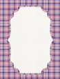Purple, Pink, Grey, Green & White Plaid Background with Framed White Center